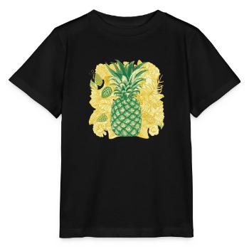 Tropische Fiesta: Ananas-Party! - Stanley/Stella Kinder T-Shirt MINI CREATOR  - Schwarz - Vorne - Mikhail (115cm)