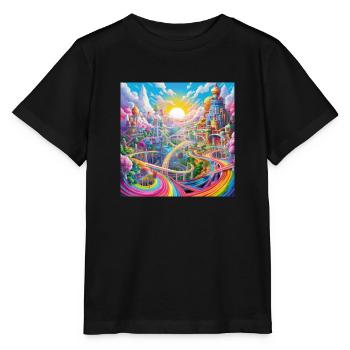 icecrusher Cartographic Pencil Art Color - Stanley/Stella Kinder T-Shirt MINI CREATOR  - Schwarz - Vorne - Mikhail (115cm)