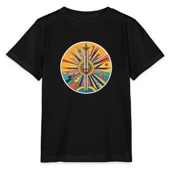 summer illusion - Stanley/Stella MINI CREATOR Kids’ T-Shirt - black - Front - Mikhail (115cm)