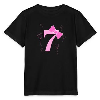 Kind zum 7. Geburtstag - Stanley/Stella Kinder T-Shirt MINI CREATOR  - Schwarz - Vorne - Mikhail (115cm)