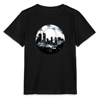 La ville dans la nuit - T-shirt bio MINI CREATOR Stanley/Stella Enfant - noir - Devant - Mikhail (115cm)