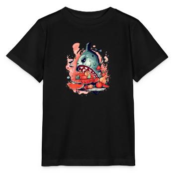 Ako le monstre des fruits - T-shirt bio MINI CREATOR Stanley/Stella Enfant - noir - Devant - Mikhail (115cm)