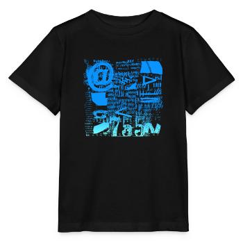 Newspaper Clips Scrapbook Magazines Alphabet Code - Stanley/Stella MINI CREATOR Kids’ T-Shirt - black - Front - Mikhail (115cm)
