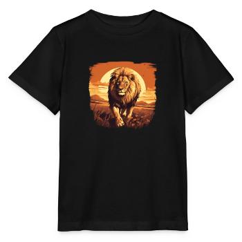 Der König, Der Löwe - Stanley/Stella Kinder T-Shirt MINI CREATOR  - Schwarz - Vorne - Mikhail (115cm)