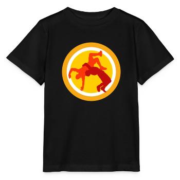 Anneau de lutte - T-shirt bio MINI CREATOR Stanley/Stella Enfant - noir - Devant - Mikhail (115cm)