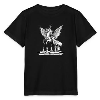 Zeo Le cheval ailé - T-shirt bio MINI CREATOR Stanley/Stella Enfant - noir - Devant - Mikhail (115cm)