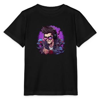 Gamer - Stanley/Stella Kinder T-Shirt MINI CREATOR  - Schwarz - Vorne - Mikhail (115cm)