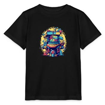 Retro gaming arcade - Stanley/Stella MINI CREATOR Kids’ T-Shirt - black - Front - Mikhail (115cm)