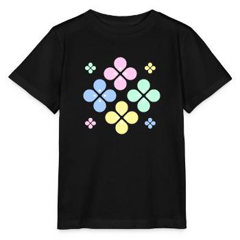 Fleur pastel - T-shirt bio MINI CREATOR Stanley/Stella Enfant - noir - Devant - Mikhail (115cm)