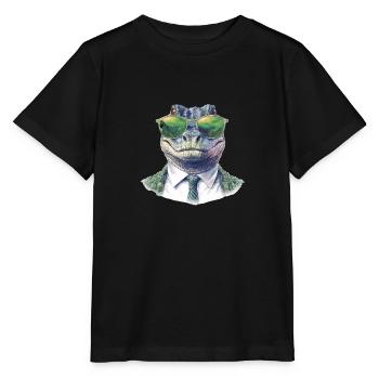 Alligator - Stanley/Stella Kinder T-Shirt MINI CREATOR  - Schwarz - Vorne - Mikhail (115cm)