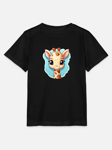 Giraffe Kawaii - Stanley/Stella Kinder T-Shirt MINI CREATOR  - Schwarz