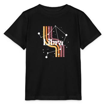 Libra horoscope rétro - T-shirt bio MINI CREATOR Stanley/Stella Enfant - noir - Devant - Mikhail (115cm)