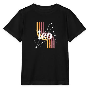 Leo horoscope rétro - T-shirt bio MINI CREATOR Stanley/Stella Enfant - noir - Devant - Mikhail (115cm)