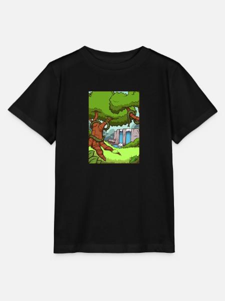 Dschungel-Hintergrund - Stanley/Stella Kinder T-Shirt MINI CREATOR - Schwarz