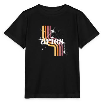 Aries horoscope rétro - T-shirt bio MINI CREATOR Stanley/Stella Enfant - noir - Devant - Mikhail (115cm)