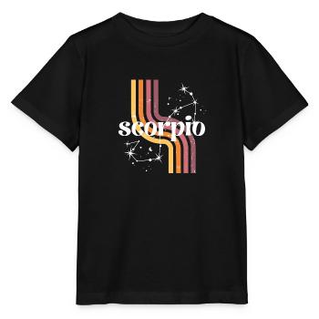 Scorpio horoscope rétro - T-shirt bio MINI CREATOR Stanley/Stella Enfant - noir - Devant - Mikhail (115cm)