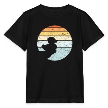 Rubber Rubber Rubber Bath Duck Cliff Sun Moon - Stanley/Stella MINI CREATOR Kids’ T-Shirt - black - Front - Mikhail (115cm)