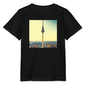 Berlin TV Tower - Stanley/Stella MINI CREATOR Kids’ T-Shirt - black - Front - Mikhail (115cm)