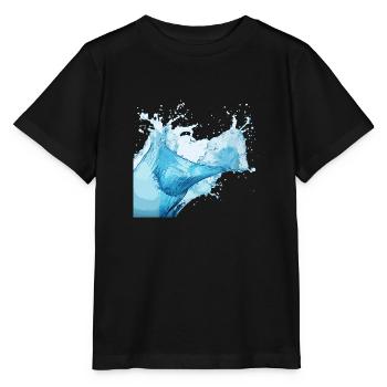 Des éclaboussures d’eau ! - T-shirt bio MINI CREATOR Stanley/Stella Enfant - noir - Devant - Mikhail (115cm)