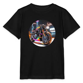 Sci-Fi Motorcycle - Stanley/Stella MINI CREATOR Kids’ T-Shirt - black - Front - Mikhail (115cm)