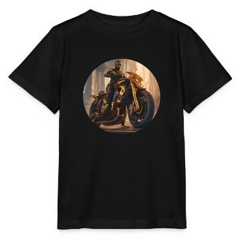 Sci Fi Biker - Stanley/Stella MINI CREATOR Kids’ T-Shirt - black - Front - Mikhail (115cm)