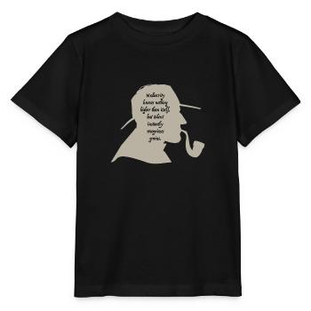 Le talent reconnaît instantanément la citation géniale de Sherlock. - T-shirt bio MINI CREATOR Stanley/Stella Enfant - noir - Devant - Mikhail (115cm)