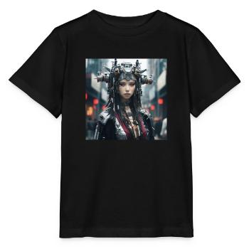 Cyber Punk - Stanley/Stella Kinder T-Shirt MINI CREATOR  - Schwarz - Vorne - Mikhail (115cm)