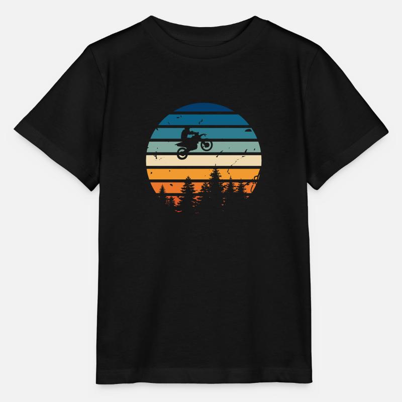 Moto rétro - T-shirt bio MINI CREATOR Stanley/Stella Enfant - noir