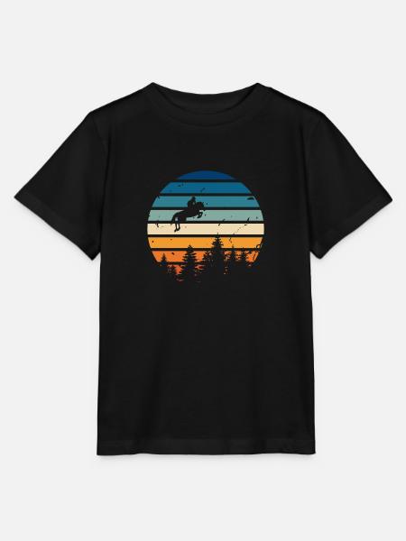 Retro-Reiten - Stanley/Stella Kinder T-Shirt MINI CREATOR - Schwarz