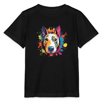 Bull terrier - T-shirt bio MINI CREATOR Stanley/Stella Enfant - noir - Devant - Mikhail (115cm)