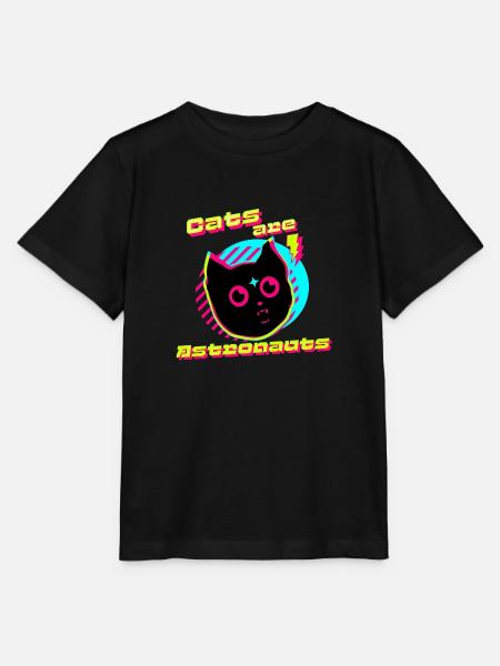 Cats are Astronauts - Stanley/Stella Kinder T-Shirt MINI CREATOR - Schwarz