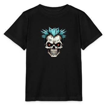 Cute Punk Skull / Kawaii Punk Skull - Stanley/Stella MINI CREATOR Kids’ T-Shirt - black - Front - Mikhail (115cm)