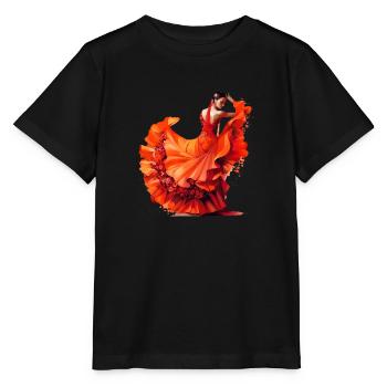 Flamenco Tänzer werden Bailaoras genannt - Stanley/Stella Kinder T-Shirt MINI CREATOR  - Schwarz - Vorne - Mikhail (115cm)