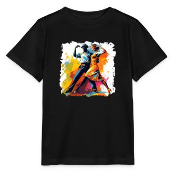 Danser comme forme physique avec soulagement du stress - T-shirt bio MINI CREATOR Stanley/Stella Enfant - noir - Devant - Mikhail (115cm)