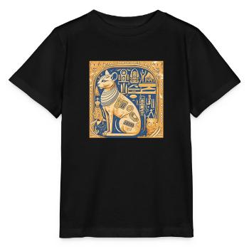 Egypy cat board - Stanley/Stella MINI CREATOR Kids’ T-Shirt - black - Front - Mikhail (115cm)