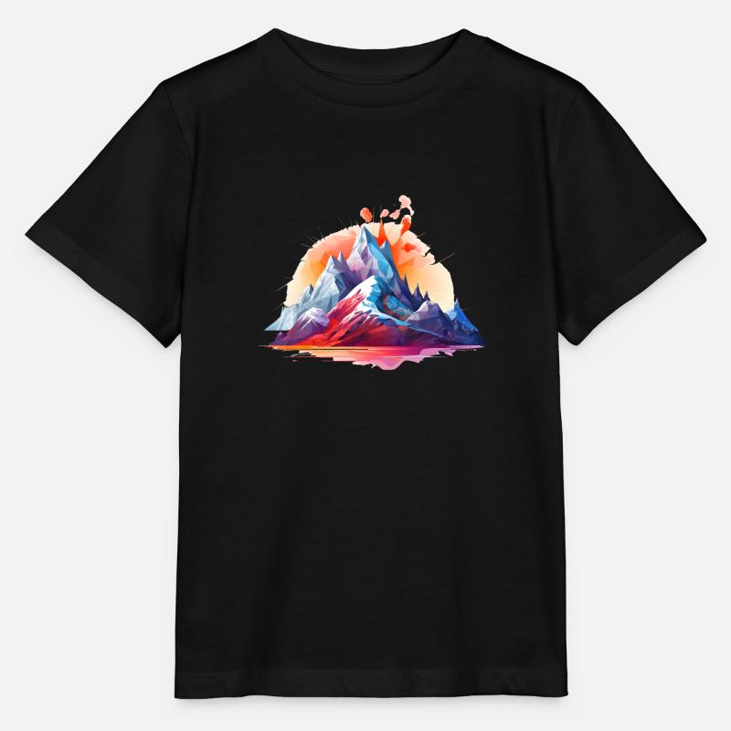 Montagnes Psychédéliques - T-shirt bio MINI CREATOR Stanley/Stella Enfant - noir