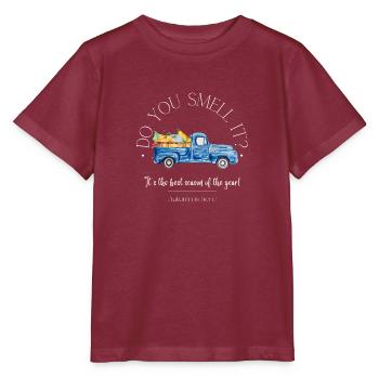 Voiture bleue d’automne automnale - T-shirt bio MINI CREATOR Stanley/Stella Enfant - bordeaux - Devant - Kain (125cm)