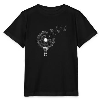 Löwenzahn Heißluftballon - Stanley/Stella Kinder T-Shirt MINI CREATOR  - Schwarz - Vorne - Mikhail (115cm)