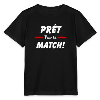 Prêt pour le match - T-shirt bio MINI CREATOR Stanley/Stella Enfant - noir - Devant - Mikhail (115cm)