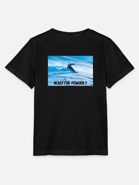 READY FOR POWDER - Stanley/Stella Kinder T-Shirt MINI CREATOR  - Schwarz
