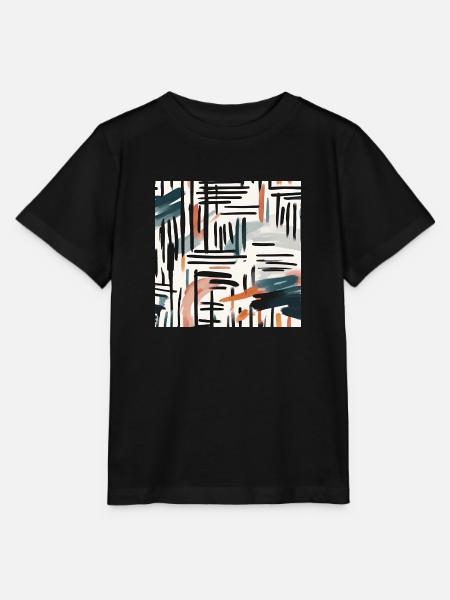 modernes Pinseldesign - Stanley/Stella Kinder T-Shirt MINI CREATOR - Schwarz