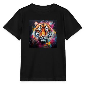Tiger Tiger! - Stanley/Stella MINI CREATOR Kids’ T-Shirt - black - Front - Mikhail (115cm)