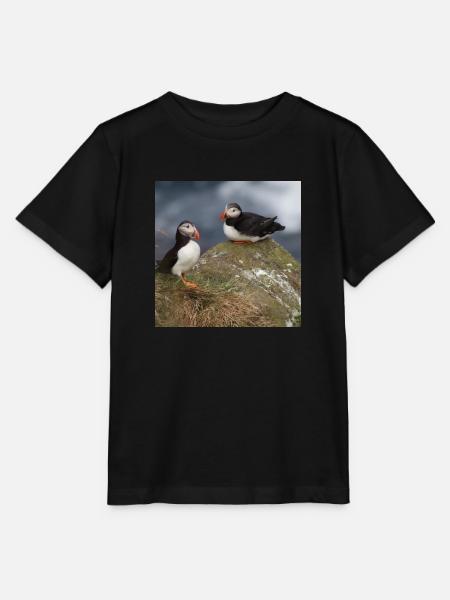 Papageientaucher - Stanley/Stella T-shirt MINI CREATOR til børn - sort
