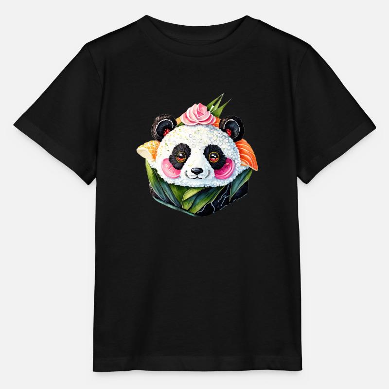 Sushi Panda - T-shirt bio MINI CREATOR Stanley/Stella Enfant - noir