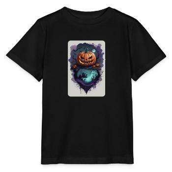 Kürbis Angst gruselig grausam dunkel - Stanley/Stella Kinder T-Shirt MINI CREATOR  - Schwarz - Vorne - Mikhail (115cm)