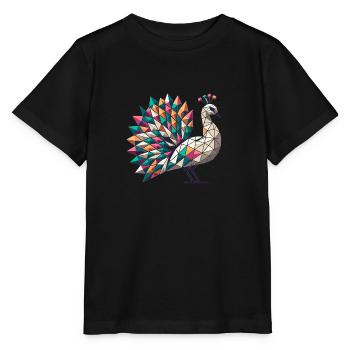 peacock //peacock - Stanley/Stella MINI CREATOR Kids’ T-Shirt - black - Front - Mikhail (115cm)