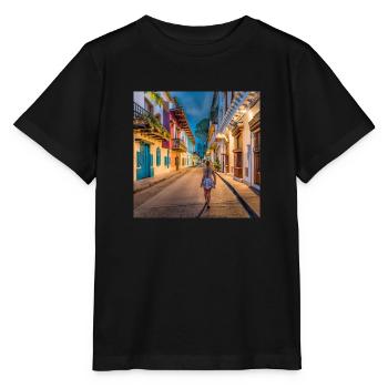 Cartagena bei Nacht - Stanley/Stella Kinder T-Shirt MINI CREATOR  - Schwarz - Vorne - Mikhail (115cm)