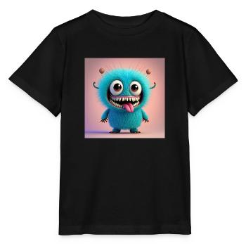 Joyeux Halloween monstre mignon effrayant drôle effrayant effrayant - T-shirt bio MINI CREATOR Stanley/Stella Enfant - noir - Devant - Mikhail (115cm)