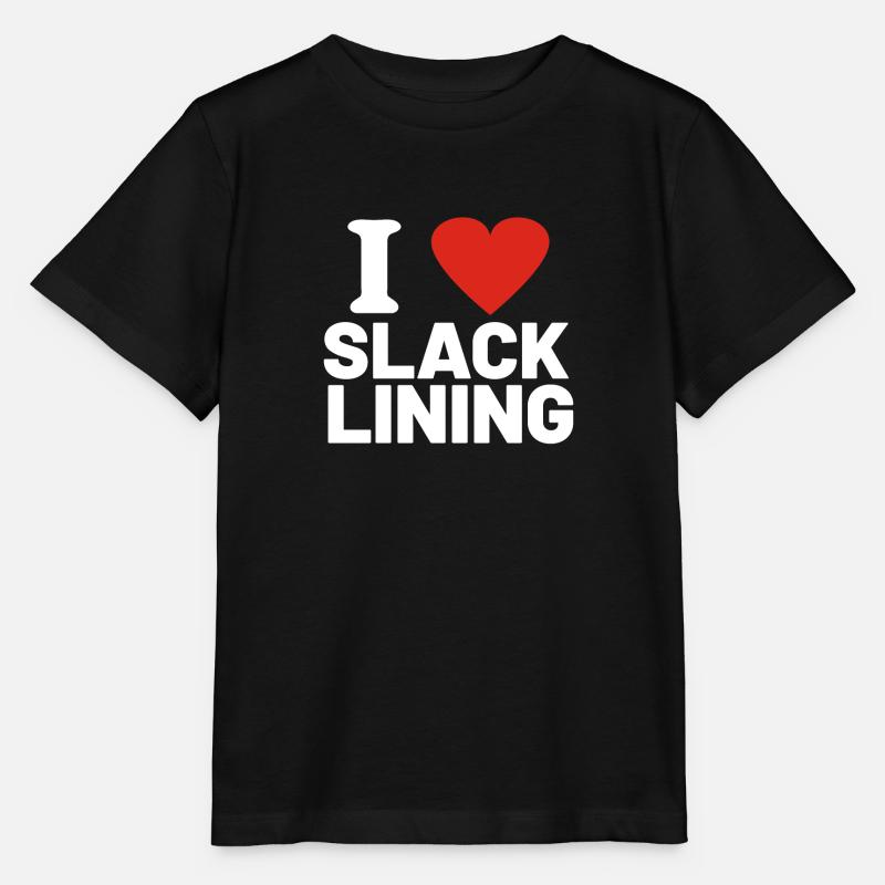Jeg elsker slacklining - Stanley/Stella T-shirt MINI CREATOR til børn - sort