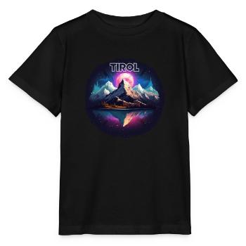 Tyrol with mountains, the Loyalty of the Alps to the province of Tyrol - Stanley/Stella MINI CREATOR Kids’ T-Shirt - black - Front - Mikhail (115cm)